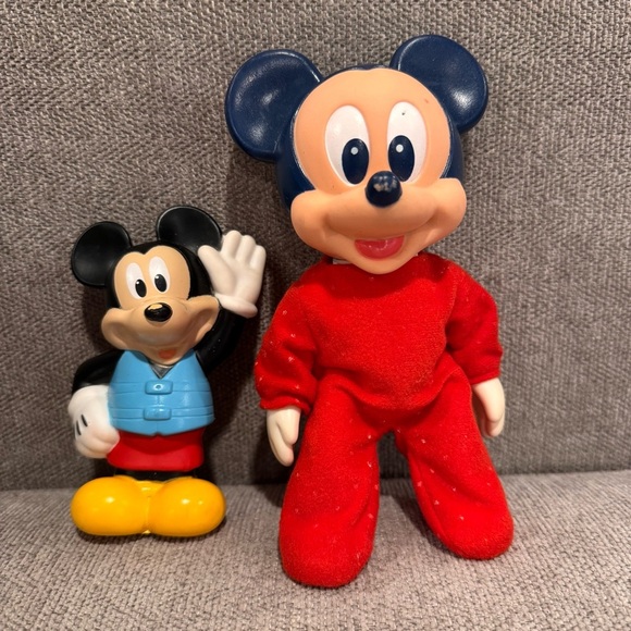 Other - VTG Disney Arco 1984 Poseable Disney Babies Baby Mickey Mouse 7” Vinyl Doll Toy